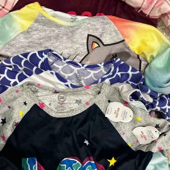 KIDS PAJAMAS BUNDLE of 4 size XXL (18) WONDER NATION NWT! - Picture 2 of 8